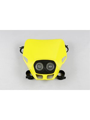 Универсална маска с фар UFO Firefly Twins 12V/35W - Yellow